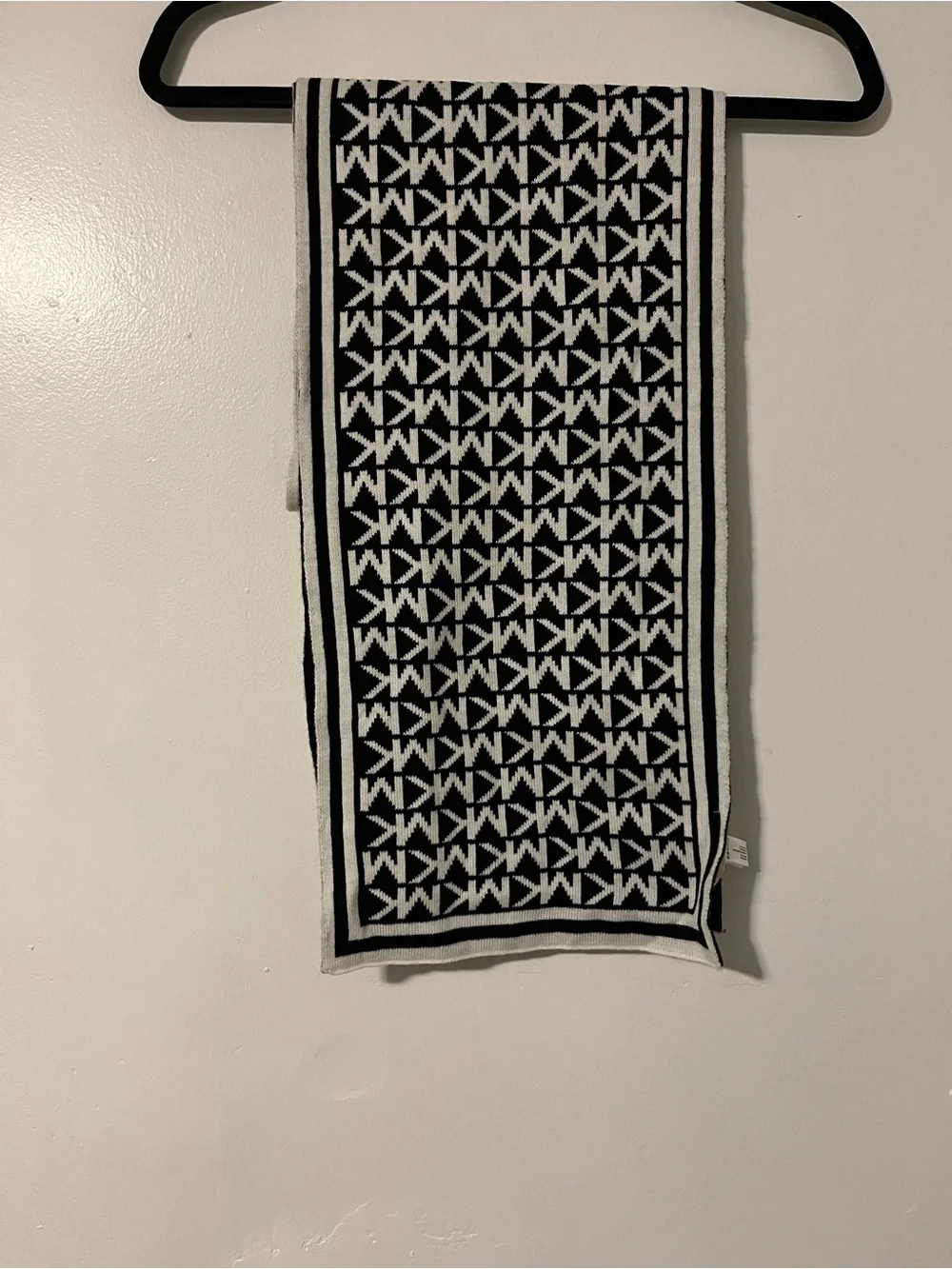 Woolrich Navy & Gray Shall-Cape & MK Black & White Logo Scarf